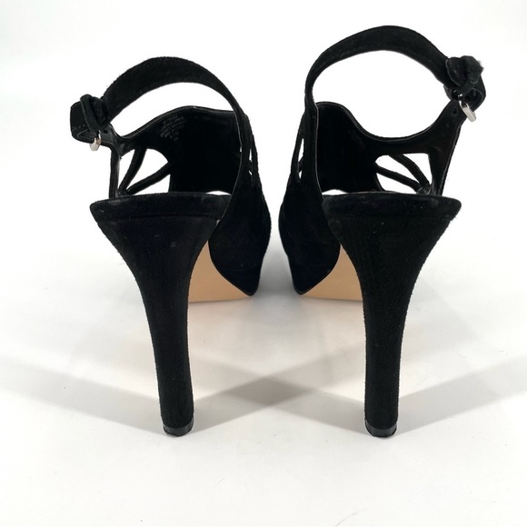 Marc Fisher Trinaa Black Suede Platform Sling Back Heel - Picture 5 of 10